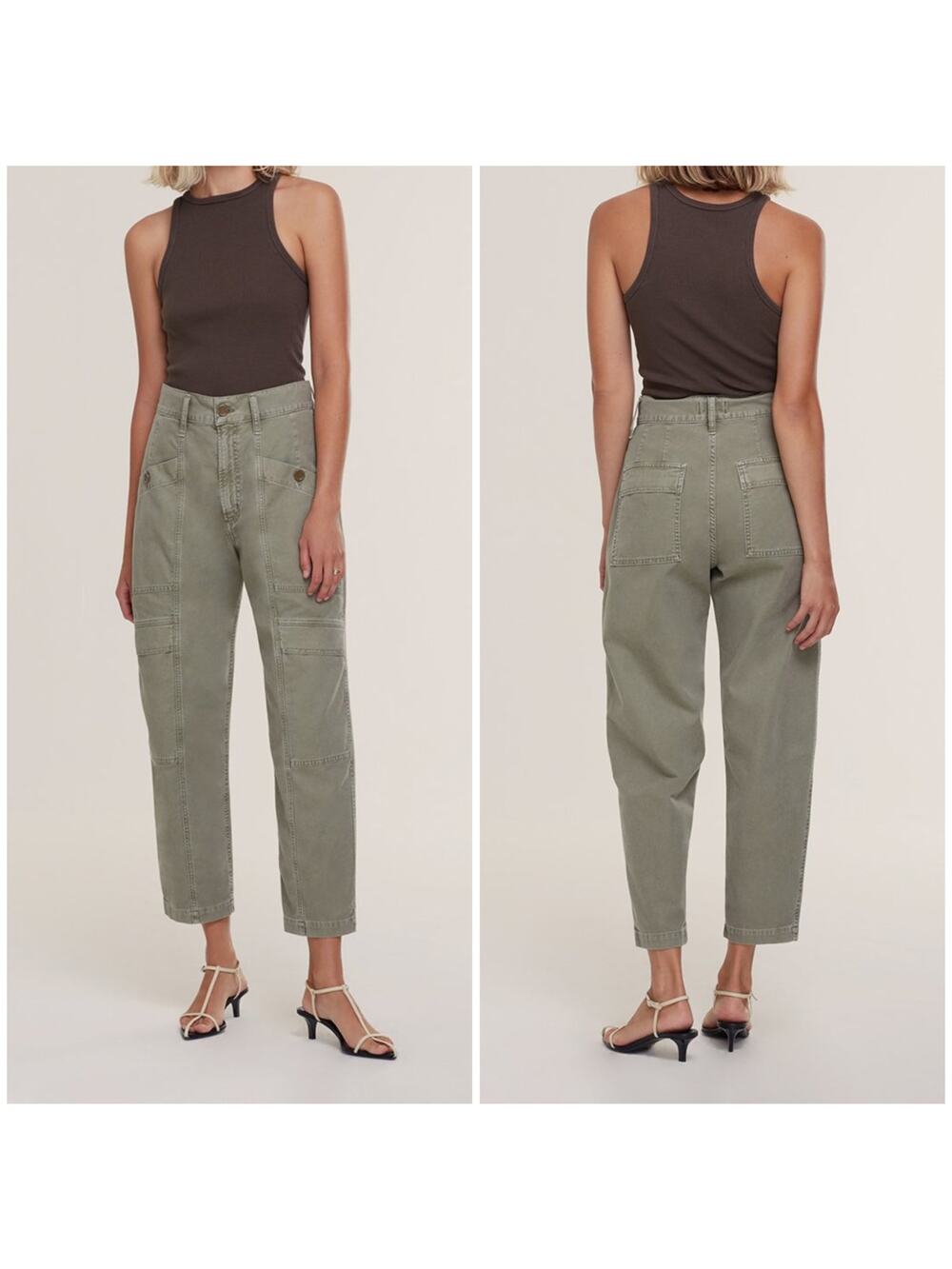 AGOLDE Kai Cargo Pants Edamame Surplus Green
